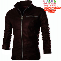 Gents Full Artificial Leather Jacket - Vip1 coffee