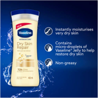 Vaseline Dry Skin Repair Lotion 400ml - Deep Hydration for Smooth, Nourished Skin