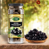 Premium Virginia Green Garden Pitted Black Olives - 340G: Shop Now!