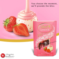 Lindt Lindor Strawberry & Cream 200g: Indulge in Heavenly Strawberry Delights