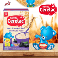 Nestle Cerelac Oat, Wheat & Prunes Box 250g: Nutritious Baby Food for Healthy Growth