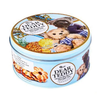 V Food Omais Dear Teddy Pineapple Tin Biscuit - 150gm: Delicious Pineapple Flavored Biscuits with a Touch of Warmth