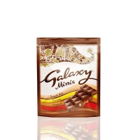 Indulge in the Galaxy Minis: Smooth Milk with Caramel Hazelnuts Crispy Delights