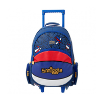 Smiggle Basketball Light Up Trolley Backpack Blue: Illuminate your Style!