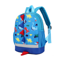Cute Cartoon Kid Backpack Dinosaur - Blue: Perfect Companion for Little Explorers