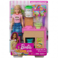 Barbie GHK43 Noodle Maker Doll and Playset - Create Delicious Noodles with Barbie