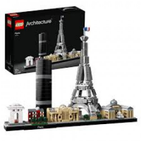 LEGO 21044 Architecture Paris Model Building Set with Eiffel Tower and The Louvre, Skyline Collection