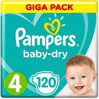 Pampers Baby Dry Size 4 Belt: Buy 120 pcs (UK) Online for Babies 9-14 kg