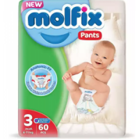 Molfix Baby Diaper Pants Super Pack Midi 6-11 kg 60 Pcs - Made in Turkey | Buy Now