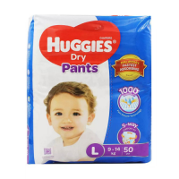 Huggies Dry Large Pant Diaper 9-14Kg - 50 Pcs | High-Quality Baby Diapers in Malaysia