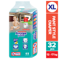 Avonee XL Pant Diaper 12-17Kg 32 Pcs - Premium Comfort for Active Babies