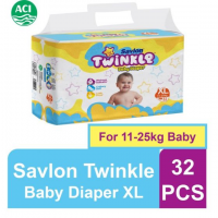 Savlon Twinkle Baby Diaper XL 11-25kg - 32 Pcs: A comfortable and reliable solution for your baby's diaper needs