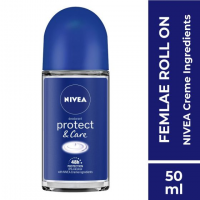 Nivea Protect & Care Deodorant Roll On - 50ml | Effective Anti-Perspirant for All-Day Freshness