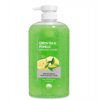 Watsons Green Tea & Pomelo Shower Scrub 700ml - Gentle Exfoliating Body Wash for Refreshed Skin