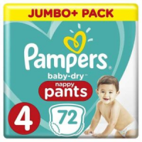 Pampers – Baby Dry Pants Pant -UK Size 4 (9-15 kg) -(72 Pcs)