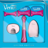 Venus Gift Set for Women Comfortglide Spa Breeze Women’s Razor Limited Edition + 2 Blade Refills + Travel Cover + Hanger – Suitable For a Christmas Gift