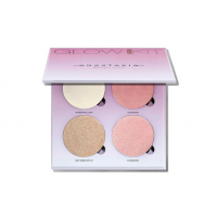 Powder highlighter glow kit with 4 pink-toned shades