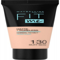 Maybelline Fit Me Matte & Poreless Foundation 130 Buff Beige 30ml - Achieve Flawless Skin with this Perfectly Matte Formula!