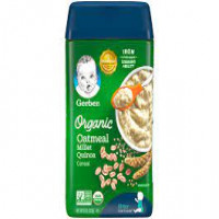 Gerber Organic Oatmeal Millet Quinoa Cereal 227gm