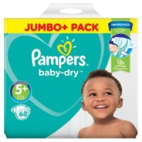 Pampers Baby Dry Belt: Up to 12 Hours Protection for 5 Years and Above (12-17 kg UK) - 68 Nappies