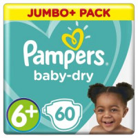 Pampers Baby Dry Belt: Up to 12h Protection for Ages 6y+ (14kg+) - Pack of 60 Nappies UK