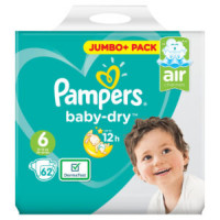 Pampers Baby Dry Belt - Up to 12 Hours Protection - Size 6 (13-18 kg) - UK 62 Nappies