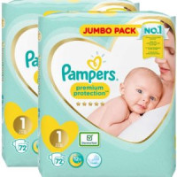Pampers Premium Protection 12H Baby Nappies – Size 1 (2-5 KG) | Pack of 72 | Shop in the UK