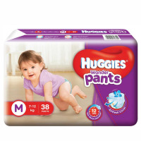 Huggies Wonder Pants Bubble Bed M 38 pcs | Buy Online at Best Price | Suitable for 7-12 Kg