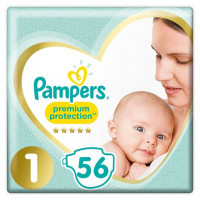 Pampers Premium Protection Size 1 Nappies Jumbo Pack - Buy Online in UK at Low Prices!