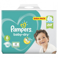 Pampers Baby Dry; Size 6 Belt 15+kg 92 pcs UK