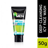 Garnier Men Oil Clear Deep Cleansing Icy Face Wash - 50gm | Shop Now and Achieve Clear, Refreshed Skin