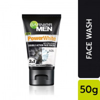 Garnier Men Power White Anti-Pollution Double Action Face Wash - 50gm: Protect and Cleanse Your Skin