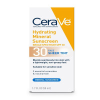 CeraVe Hydrating Mineral Sunscreen SPF 30 30ml (USA) - Protective and Moisturizing Sun Protection