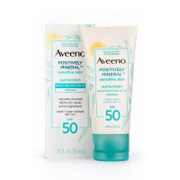 Aveeno Positively Mineral SPF50 Sunscreen for Sensitive Skin - 59ml