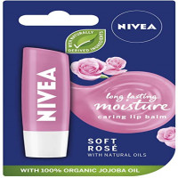 Nivea Soft Rose Caring Lip Balm 5.5ml - Moisturize and nourish your lips with a hint of rose