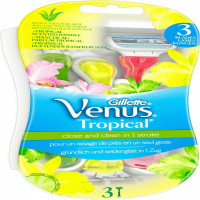 Experience Smooth and Efficient Shaving with Gillette Venus Tropical Close and Clean 1 Stroke Razor - 3 Piece Set
