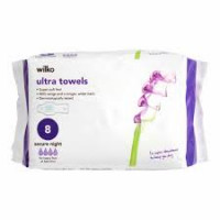 Wilko Ultra Secure Night Towels 8 Pack