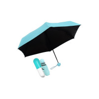 Mini Capsule Box Smart Folding Umbrella - Sky Blue: Protection from Rain and Sun