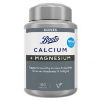 Boots Bones Calcium + Magnesium 180 Tablets - Essential Supplements for Strong and Healthy Bones