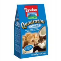 Loacker Quadratini Coconut 125gm: Delicious Coconut Flavored Biscuits for Snacking