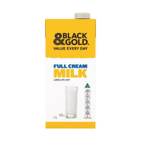 Black and Gold Milk Full Cream UHT 1L - Quality Dairy Beverage for a Rich and Creamy Experience