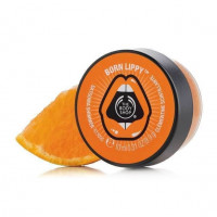 The Body Shop Born Lippy Pot Lip Balm - Satsuma Shimmer: Add a Touch of Sparkle to Your Lips!