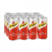Schweppes Dry Ginger Ale - 12 Piece Case: Refreshing and Flavorful Ginger Ale Bottles