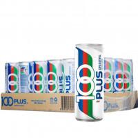 Get Your Thirst Quenched with 100 Plus Can Soft Drinks - 24pcs!