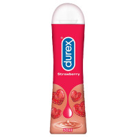 Durex Lube Strawberry Flavoured Lubricant Gel for Men & Women Water based lube