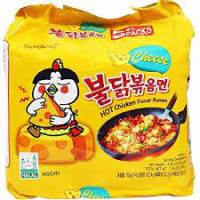 Samyang Buldok Cheese Hot Chicken Flavor Ramen 5-Pack: Indulge in a Spicy Cheese Explosion!