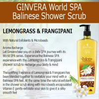GINVERA World Spa Balinese Shower Scrub Lemongrass & Frangipani 750ml