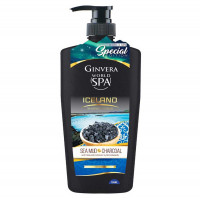 Ginvera World SPA Iceland Shower Scrub Sea Mud & Charcoal 750ml - Natural Detoxifying Exfoliant for Fresh and Revitalized Skin