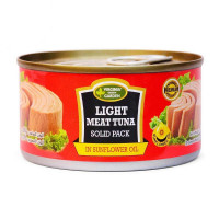 Virginia Green Garden Light Meat Tuna Solid in Sunflower Oil 185g - Premium Quality Seafood for Healthy Meals