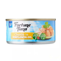 Fortune Tuna Chunk in Oil 185g - High-Quality Tuna, Packed in Nutritious Oil